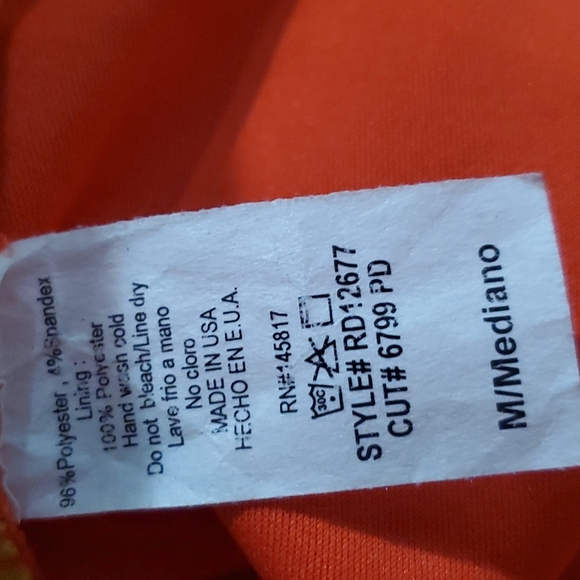 LOVE COUTURE SPAGHETTI STRAP DRESS RED MULTI-COLOR SIZE MEDIUM - Picture 9 of 9